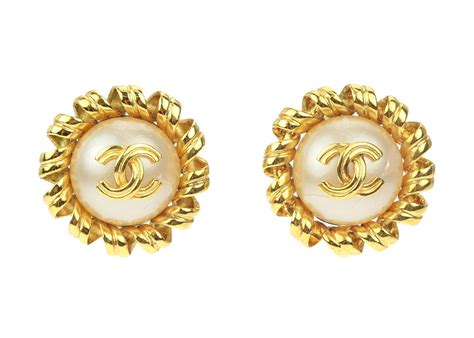 chanel clip on earrings fake|faux chanel clip on earrings.